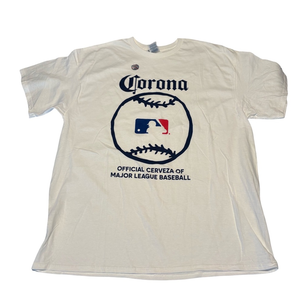 MLB Corona white tshirt “official Cerveza of Major League Baseball” XL
